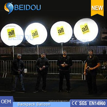 Publicidade Balloons PVC Walking Bolas de iluminação Inflatable Backpack Balão